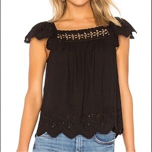 Black Eyelet Women’s Top
